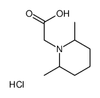 (2,6-Dimethyl-1-piperidinyl)acetic acid hydrochloride (1:1) Structure