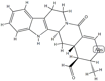 (15S)-19,20-Didehydro-17α-methyl-21-oxo-18-oxayohimban-16β-carbaldehyde Structure