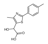 2-hydroxy-2-(4-methyl-2-(p-tolyl)thiazol-5-yl)acetic acid结构式