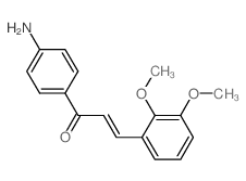 (2E)-1-(4-aminophenyl)-3-(2,3-dimethoxyphenyl)prop-2-en-1-one结构式