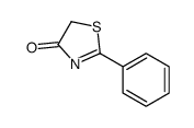2-Phenyl-1,3-thiazol-4(5H)-one结构式