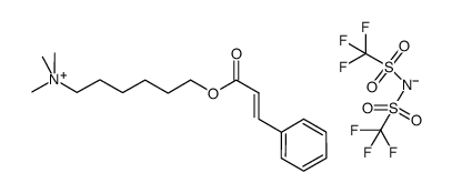 6-(cinnamoyloxy)-N,N,N-trimethylhexan-1-aminium bis((trifluoromethyl)sulfonyl)amide结构式