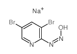 2-Pyridinamine, 3,5-dibromo-N-nitroso-, sodium salt Structure