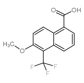 6-甲氧基-5-(三氟甲基)-1-萘甲酸结构式