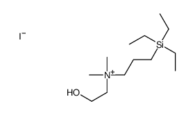 1-Propanaminium, N-(2-hydroxyethyl)-N,N-dimethyl-3-(triethylsilyl)-, i odide Structure