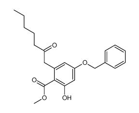 4-benzyloxy-2-hydroxy-6-(2-oxoheptyl)benzoic acid methyl ester Structure