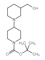 4-(3-(羟基甲基)哌啶-1-基)哌啶-1-甲酸叔丁酯结构式