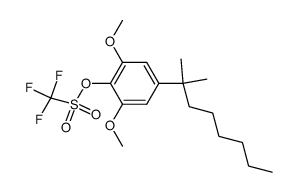 trifluoromethanesulfonic acid 4-(1,1-dimethylheptyl)-2,6-dimethoxyphenyl ester结构式
