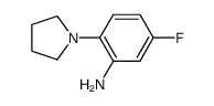 5-fluoro-2-pyrrolidin-1-ylaniline结构式