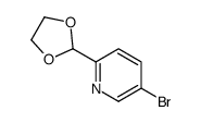 5-bromo-2-(1,3-dioxolan-2-yl)pyridine structure