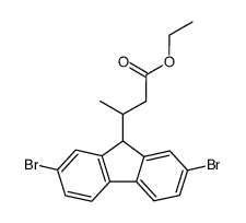 3-(2,7-Dibromo-9H-fluoren-9-yl)-butyric acid ethyl ester结构式