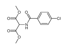 dimethyl [(4-chlorobenzoyl)amino]malonate Structure
