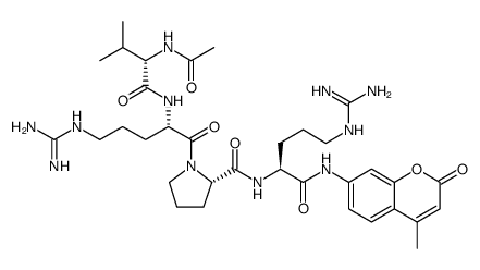 Ac-Val-Arg-Pro-Arg-AMC trifluoroacetate salt结构式