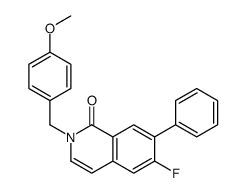 6-fluoro-2-[(4-methoxyphenyl)methyl]-7-phenylisoquinolin-1-one Structure
