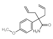 2-(4-methoxyphenyl)-2-prop-2-enyl-pent-4-enamide结构式