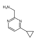 (4-环丙基嘧啶-2-基)甲胺结构式