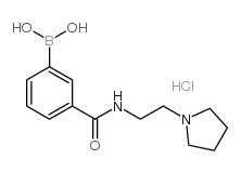 3-(2-(吡咯烷-1-基)乙基氨基甲酰)苯硼酸盐酸盐结构式
