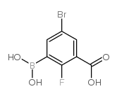 5-溴-3-羧基-2-氟苯硼酸结构式