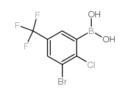 2-Chloro-3-bromo-5-trifluoromethylphenylboronic acid结构式