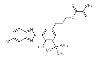 3-[3-叔丁基-5-(5-氯苯并噻唑-2-基)-4-羟基苯基]-2-甲基丙烯酸丙酯结构式