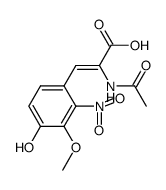 α-acetylamino-4-hydroxy-3-methoxy-2-nitro-trans()-cinnamic acid结构式