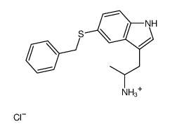 1-(5-benzylsulfanyl-1H-indol-3-yl)propan-2-ylazanium,chloride Structure