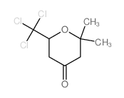 4H-Pyran-4-one,tetrahydro-2,2-dimethyl-6-(trichloromethyl)-结构式