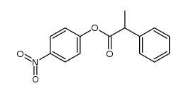 2-phenylpropionic acid p-nitrophenyl ester Structure