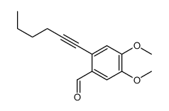 2-hex-1-ynyl-4,5-dimethoxybenzaldehyde结构式