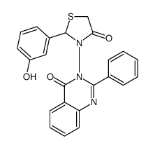 2-(3-hydroxyphenyl)-3-(4-oxo-2-phenylquinazolin-3-yl)-1,3-thiazolidin-4-one Structure