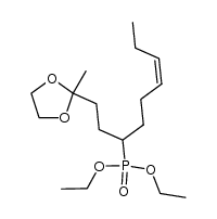 (Z)-diethyl (1-(2-methyl-1,3-dioxolan-2-yl)non-6-en-3-yl)phosphonate Structure