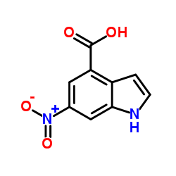 6-硝基 吲哚-4-羧酸结构式