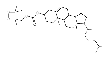 [10,13-dimethyl-17-(6-methylheptan-2-yl)-2,3,4,7,8,9,11,12,14,15,16,17-dodecahydro-1H-cyclopenta[a]phenanthren-3-yl] (3,4,4-trimethyldioxetan-3-yl)methyl carbonate Structure