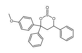 4-(4-methoxyphenyl)-4,6-diphenyl-1,3,2-dioxathiane 2-oxide结构式