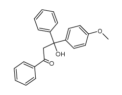 3-hydroxy-3-(4-methoxy-phenyl)-1,3-diphenyl-propan-1-one结构式