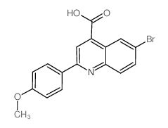 6-溴-2-(4-甲氧基苯基)喹啉-4-羧酸结构式