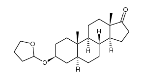 (3S,5S,8R,9S,10S,13S,14S)-10,13-dimethyl-3-((tetrahydrofuran-2-yl)oxy)tetradecahydro-1H-cyclopenta[a]phenanthren-17(2H)-one结构式