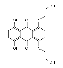 5,8-dihydroxy-1,4-bis((2-hydroxyethyl)amino)-2,3-dihydroanthracene-9,10-dione结构式