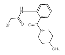 2-Bromo-N-{2-[(4-methyl-1-piperidinyl)carbonyl]-phenyl}acetamide Structure