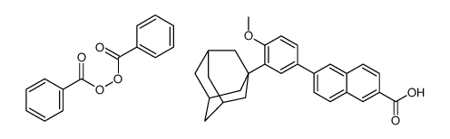 6-[3-(1-adamantyl)-4-methoxyphenyl]naphthalene-2-carboxylic acid,benzoyl benzenecarboperoxoate Structure