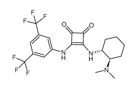 3-[[3,5-双(三氟甲基)苯基]氨基]-4-[[((1R,2R)-2-(二甲基氨基)环己基]氨基]-3-环丁烯-1,2-二酮结构式