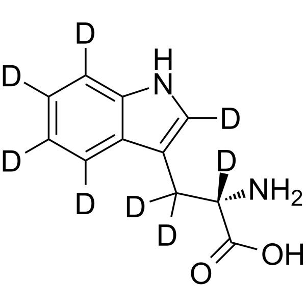 L-色氨酸 d8结构式