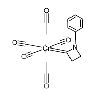 pentacarbonyl(N-benzyl-2-azacyclobutylidene)chromium(0)结构式