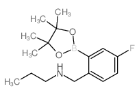 2-(丙基氨基甲基)-5-氟苯硼酸频那醇酯结构式