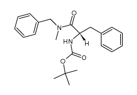Nα-(tert-butoxycarbonyl)-L-phenylalanine-N-benzyl-N-methylamide Structure