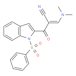 3-(二甲氨基)-2-(1-(苯基磺酰基)-1H-吲哚-2-羰基)丙烯腈图片