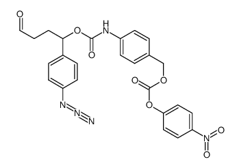 1-(4-azidophenyl)-4-oxobutyl (4-((((4-nitrophenoxy)carbonyl)oxy)methyl)phenyl)carbamate Structure