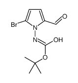 tert-butyl N-(2-bromo-5-formylpyrrol-1-yl)carbamate Structure