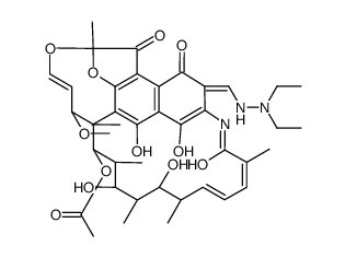 3-(diethylhydrazono-methyl)-rifamycin Structure