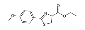 ethyl 2-(4-methoxyphenyl)-4,5-dihydrothiazole-4-carboxylate结构式